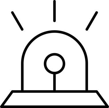 Siren sesi. Web simgesi basit illüstrasyon 