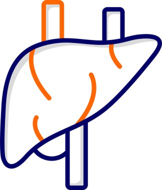 ssimple liver simgesi vektör çizimi