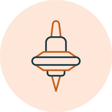 Dönen Üst simgesinin vektör illüstrasyonu 