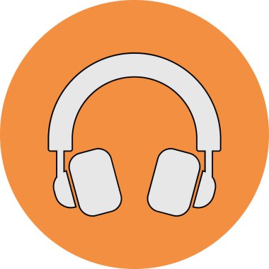 kulaklık simgesi vektör illüstrasyonu 