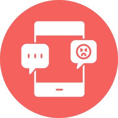 Web platformları için bir sohbet simgesinin soyut grafik tasarımı.