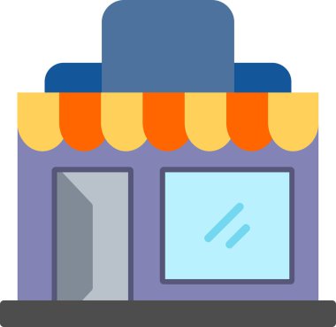 Dükkan. Web simgesi basit illüstrasyon