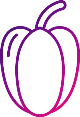 kırmızı biber simgesi, vektör illüstrasyonu 