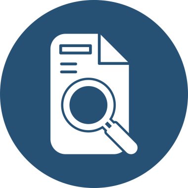 Minimalist bir dizaynda bir belge simgesinin vektör illüstrasyonu.