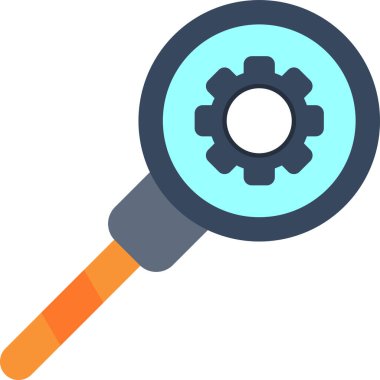 Bir büyüteç simgesinin soyut bir renkte vektör tasarımı.