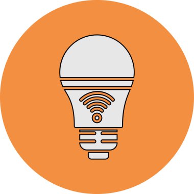 Akıllı Işık simgesi vektör çizimi