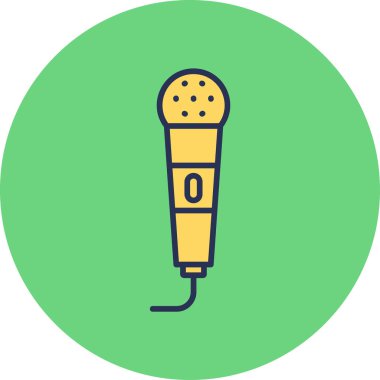 mikrofon simgesi, vektör illüstrasyonu 