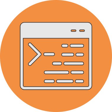 bilgisayar kodlama simgesi, vektör illüstrasyonu