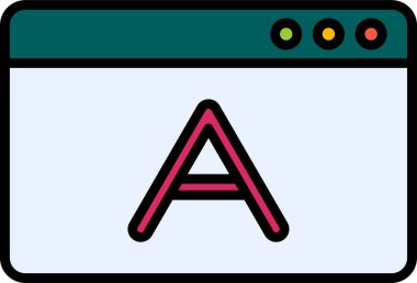 Basit Metin Boyutunun bir vektör illüstrasyonu