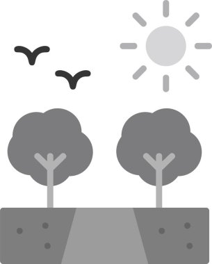 Doğa. Web simgesi basit illüstrasyon