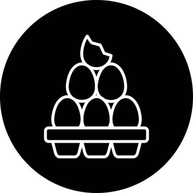 Yumurtalar. Web simgesi basit illüstrasyon 