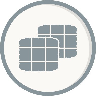 Düz saman simgesinin vektör illüstrasyonu