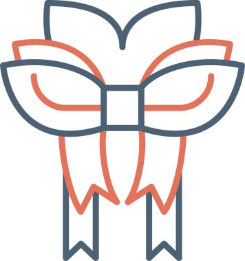 Kurdele yayı. Web simgesi basit illüstrasyon