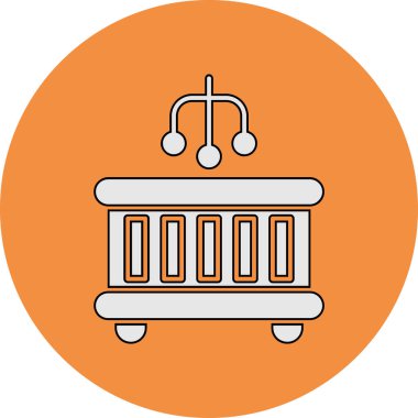 Bebek Yatağı Web simgesi, basit vektör illüstrasyonu