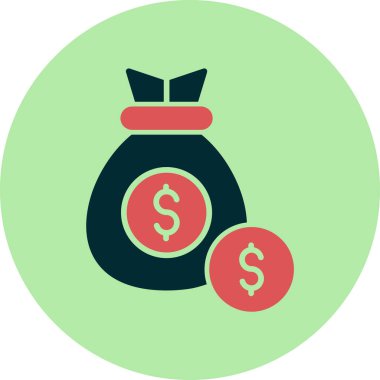 para çantası simgesi, vektör illüstrasyonu basit tasarım