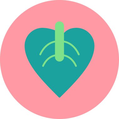 Anthurium bitki yaprağı simgesi, vektör illüstrasyonu 