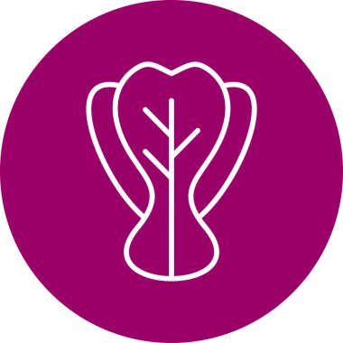 Bok Choy. Web simgesi basit illüstrasyon