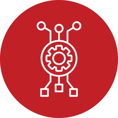 algoritma web simgesi vektör illüstrasyonu