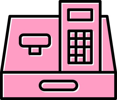 Kasiyer. Web simgesi basit illüstrasyon