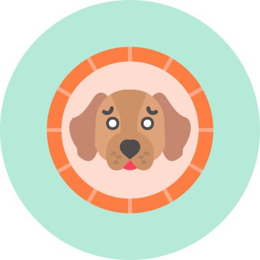 yassı hayvan ikonu. köpek logosu