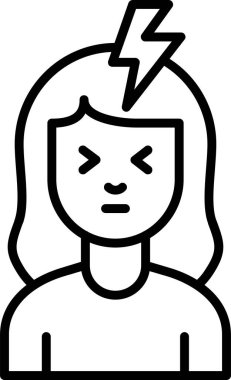 Kadın kızgın. Web simgesi basit illüstrasyon