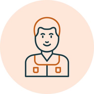 erkek avatar simge vektör çizim 