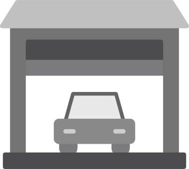 Garaj. Web simgesi basit illüstrasyon