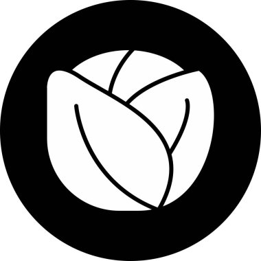 taze Brüksel Sprout simgesi, vektör illüstrasyonu 