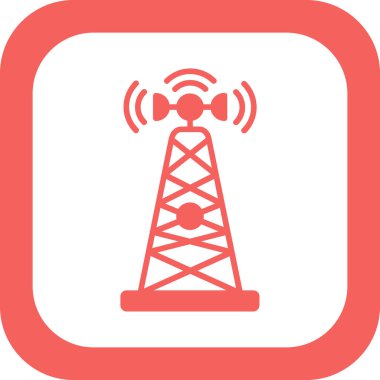 Baz istasyonu. Web simgesi basit illüstrasyon 