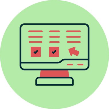 Çevrimiçi Ders modern simgesinin vektör illüstrasyonu