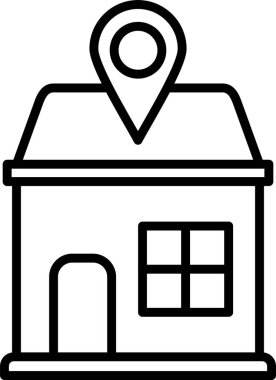 Konum pin simgesinin vektör illüstrasyonu 