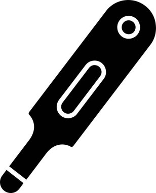 düz termometre ikon vektör çizimi