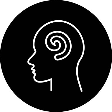 Hipnoz. Web simgesi vektör illüstrasyonu