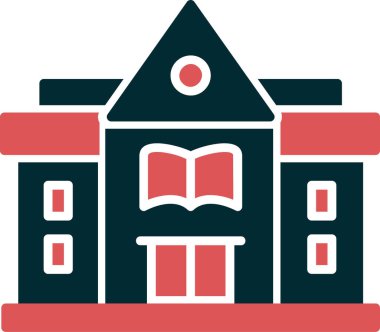 Kütüphane. Web simgesi basit illüstrasyon