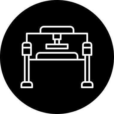 Basın Makinesi Simgesi, Beyaz Arkaplan Vektör ResmiComment 