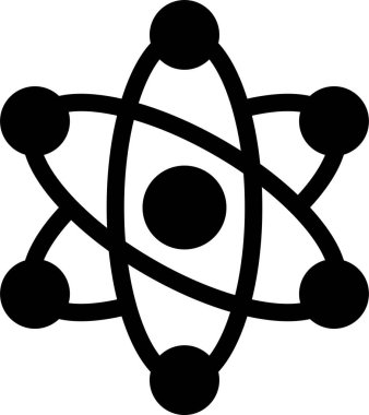 Bilim ile ilişkili atom ikonunun modayı tasviri.