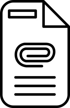 Minimalist bir dizaynda bir belge simgesinin vektör illüstrasyonu.