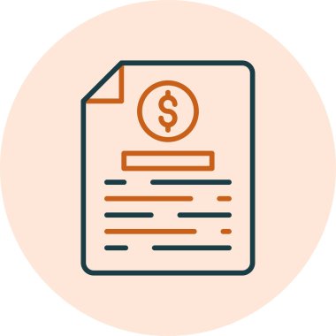 Bill simgesi, vektör illüstrasyonu basit tasarım