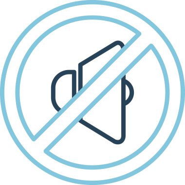 Sessiz ol. Web simgesi basit tasarım