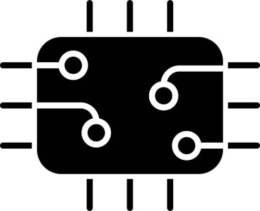 Çip simgesi vektör illüstrasyon tasarımı