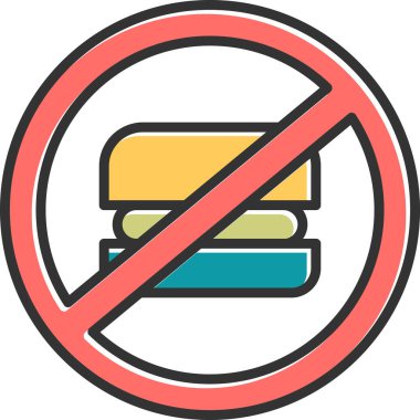 Çöp Yemeği Web simgesi vektör illüstrasyonu yok