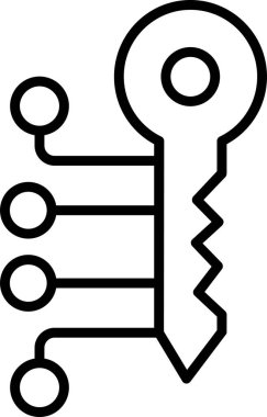 vector illustration of Digital Key icon