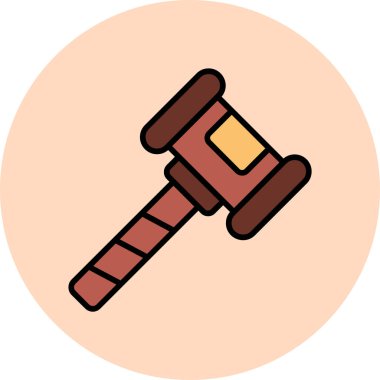 Çekiç ağı simgesi, basit vektör illüstrasyonu 