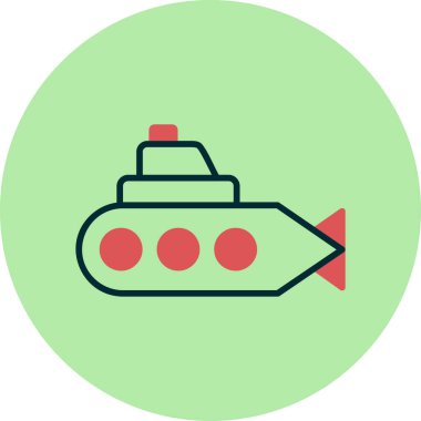 denizaltı ağ simgesi, basit vektör illüstrasyonu