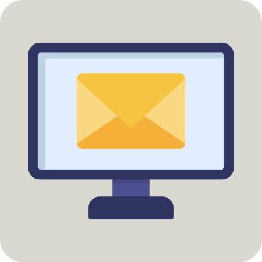 E-posta. Web simgesi basit illüstrasyon 