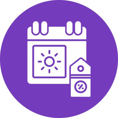 Yaz İndirimi Web ikonu vektör illüstrasyonu