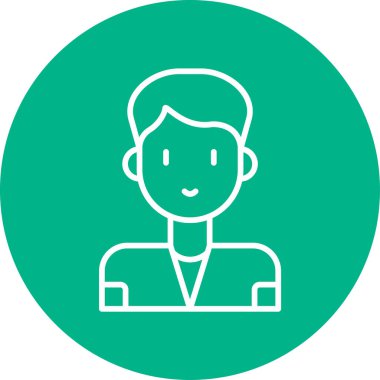 Psikiyatrist. Web simgesi basit illüstrasyon