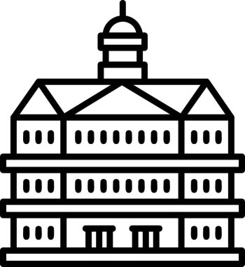 Royal Palace web simgesi, basit vektör illüstrasyonu