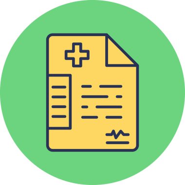 Tıbbi kayıtların basit vektör çizimi