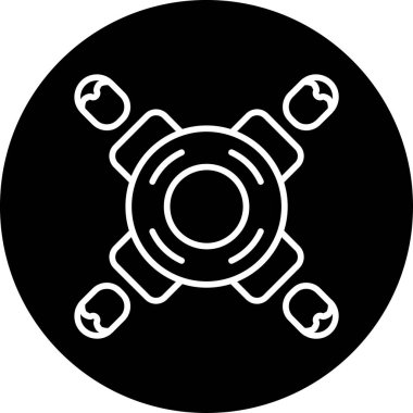 Basit simgeyi karşılama vektör illüstrasyonu